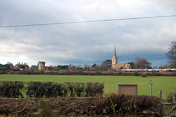 View of the new church from the old January 2012